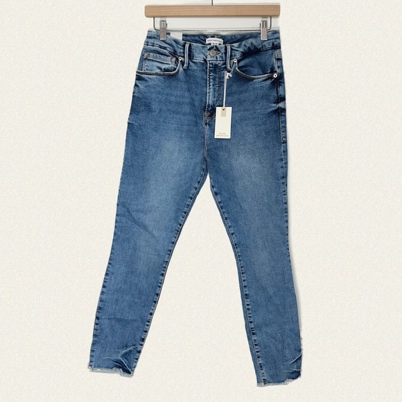 Good American Good Waist High Waist Crop Skinny Jeans - Picture 7 of 10